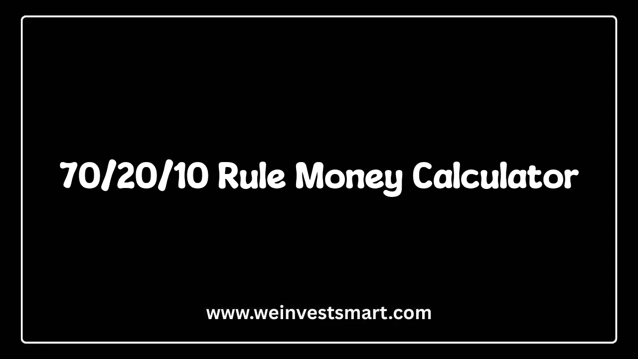 70/20/10 Rule Calculator Interface for Personal Budget Allocation