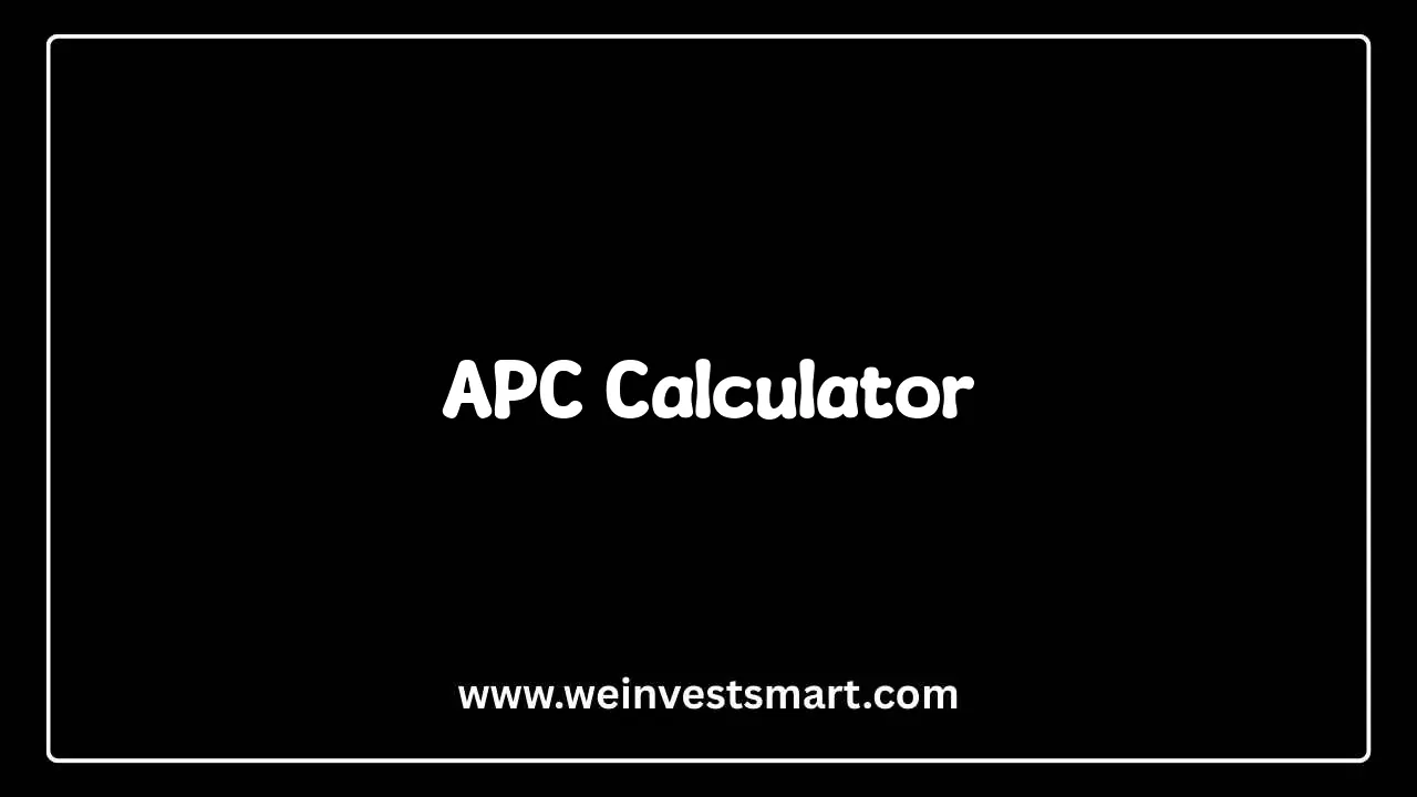 APC Calculator interface for analyzing annual percentage cost of credit and upfront loan fees