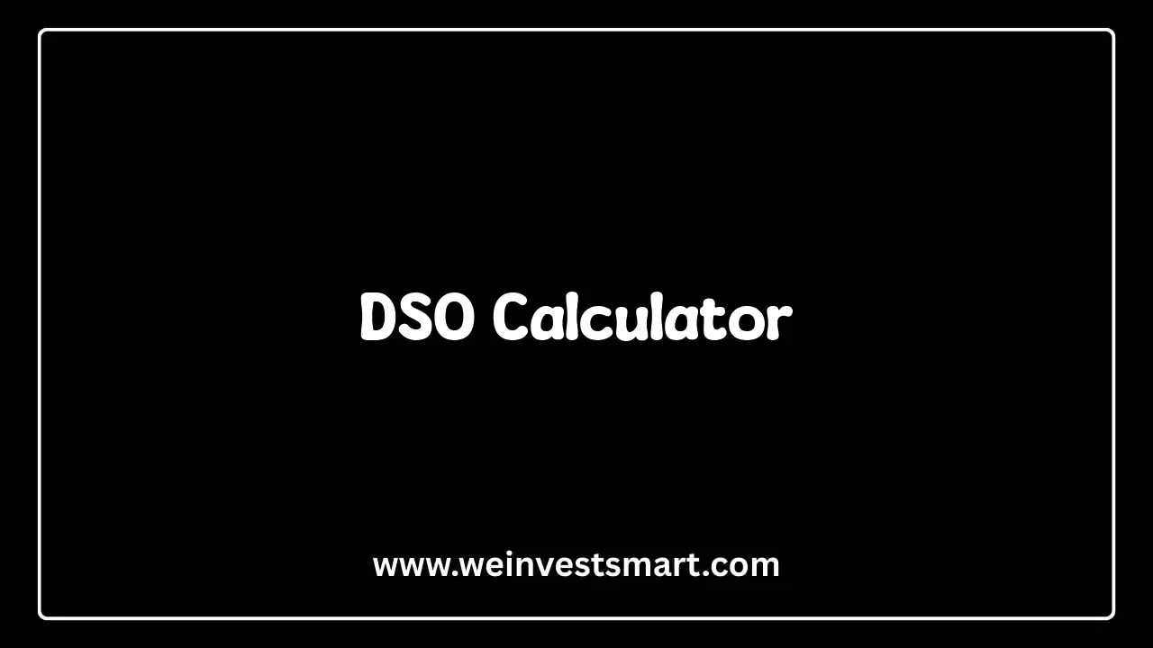 Days Sales Outstanding Calculator Interface for Accounts Receivable Collection Analysis
