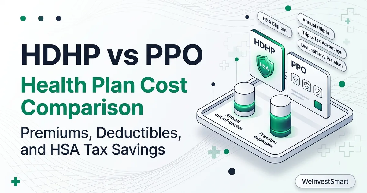 HDHP vs PPO Health Plan Comparison Chart and HSA Tax Savings