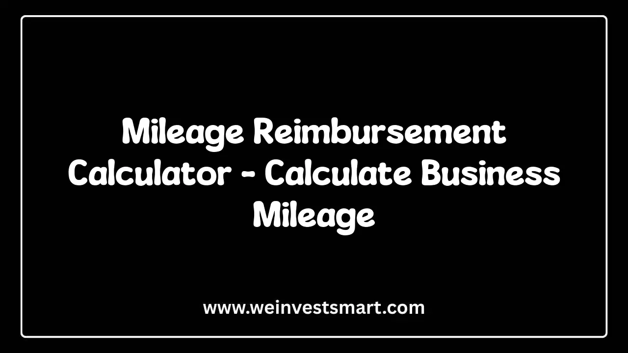 Mileage Reimbursement Calculator Interface for IRS Travel Expense Calculation