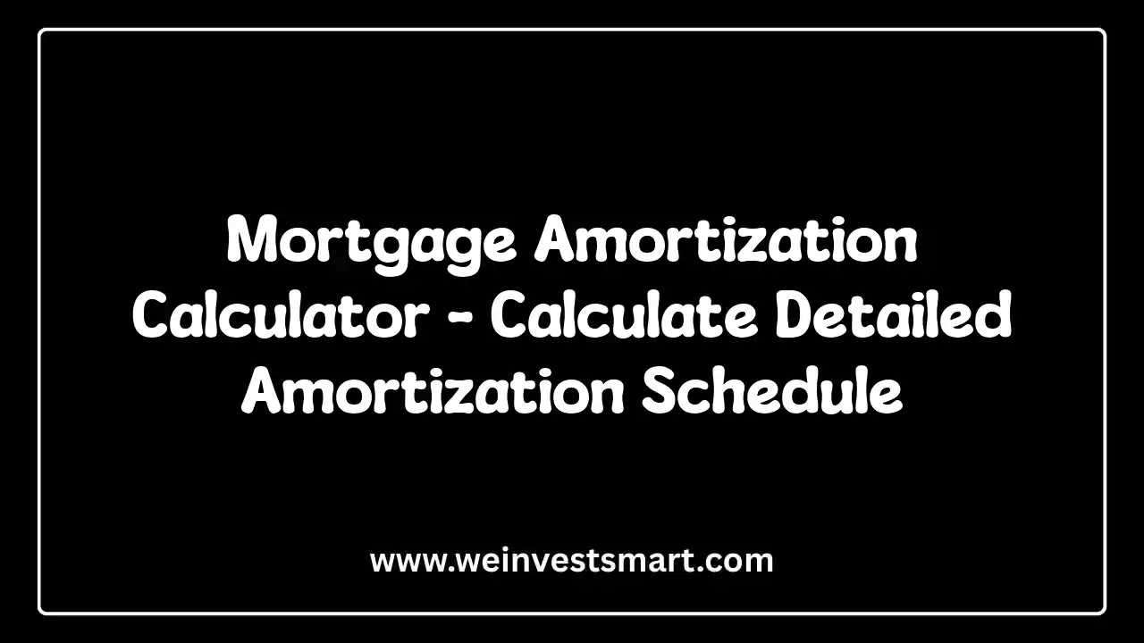 Mortgage Amortization Calculator Dashboard Preview