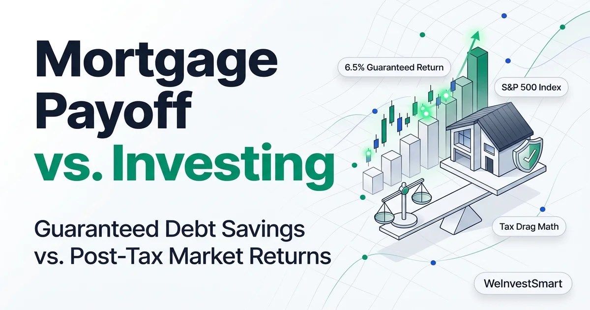 Mortgage Prepayment vs Investing Decision Framework comparing debt elimination with stock market index returns