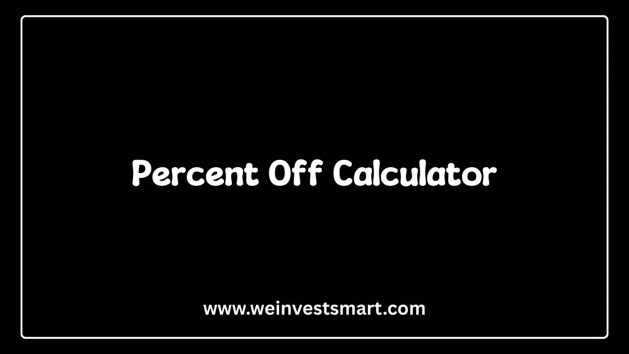 Percent Off Calculator displaying original retail price, percentage discount markdown, and final tax-adjusted checkout total