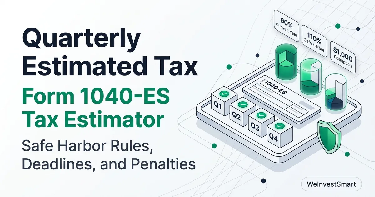 Quarterly Estimated Tax Calculator Voucher Schedule & Safe Harbor Rules