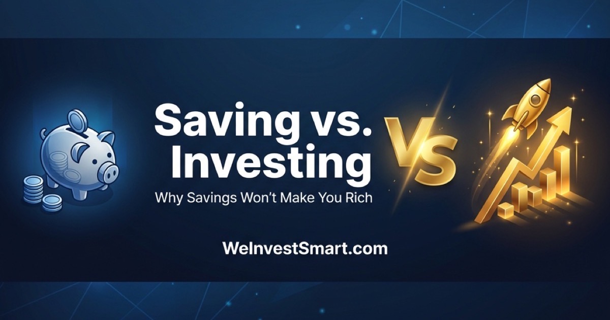 Saving vs Investing: Why Savings Won't Make You Rich