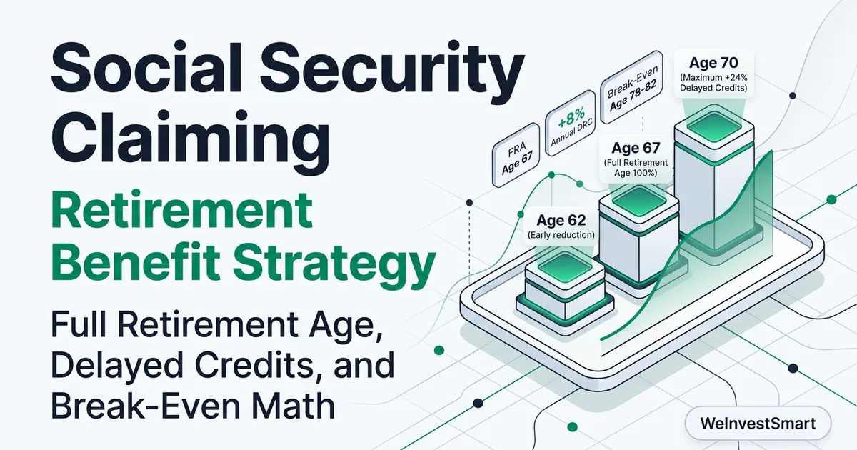 Social Security Claiming Age Break-Even Graph: 62 vs 67 vs 70