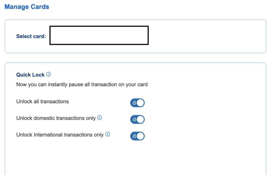 How to enable credit card in CITI bank