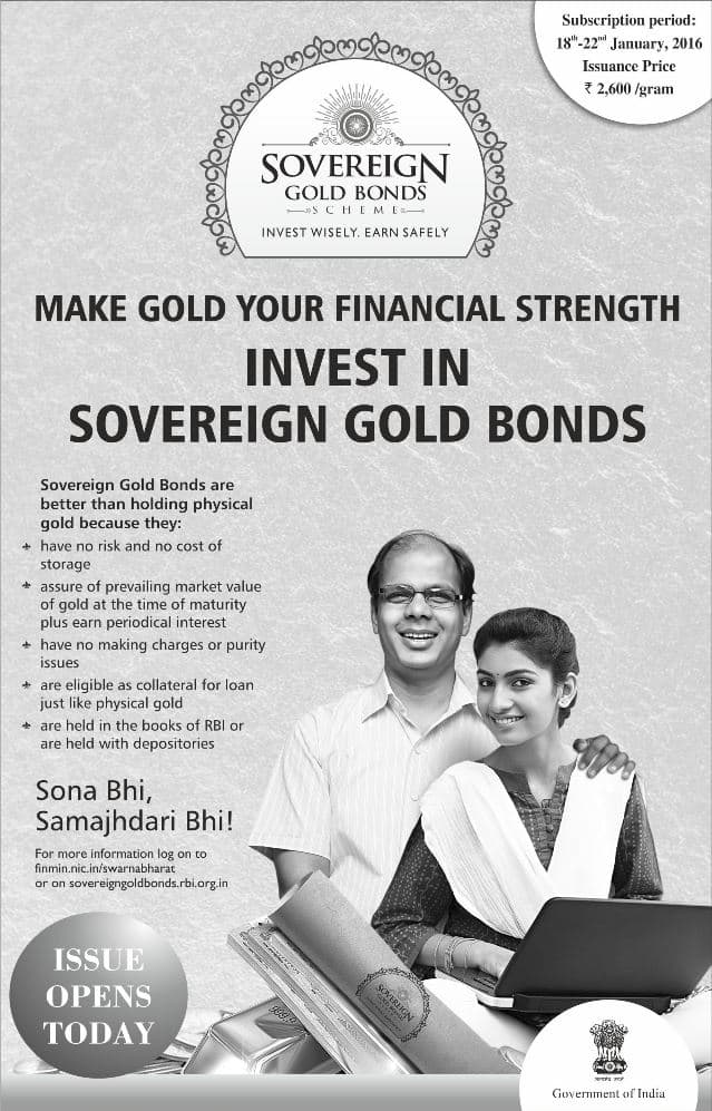 Sovereign gold bond launch